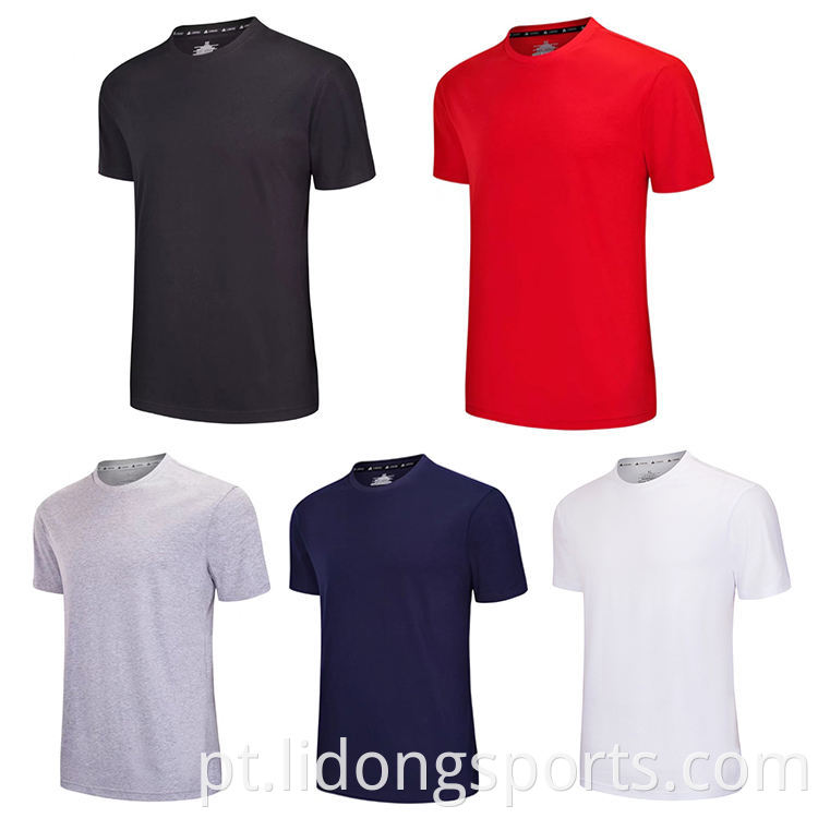 Design personalizado Sublimação redonda do pescoço masculino impressão de camiseta